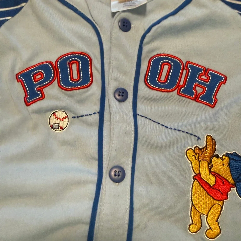 Vintage Winne the Pooh Outfit Toddler 24 Months Baseball Pajama Shorts TShirt